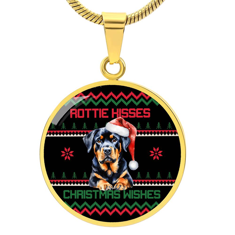 Rottie Kisses & Christmas Wishes Graphic Necklace - Real Rad Boutique