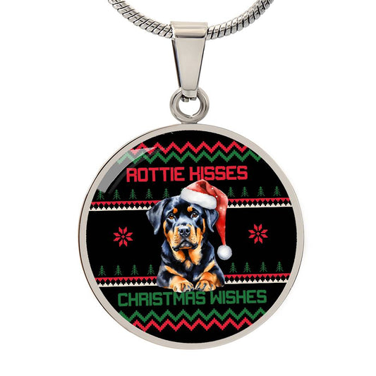 Rottie Kisses & Christmas Wishes Graphic Necklace - Real Rad Boutique