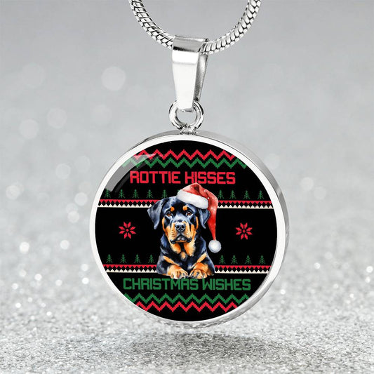 Rottie Kisses & Christmas Wishes Graphic Necklace - Real Rad Boutique