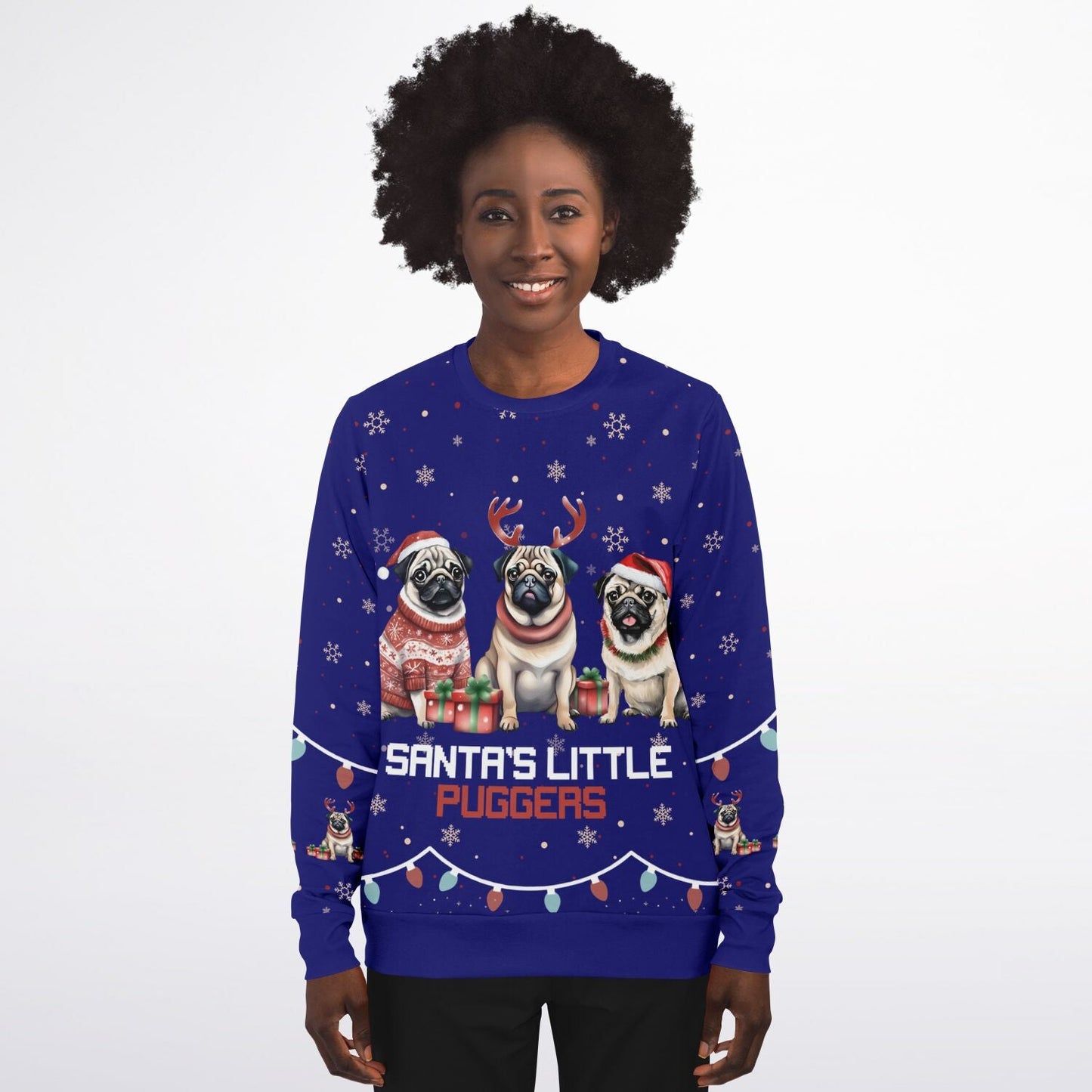 Santa's Little Puggers Christmas Sweater - Real Rad Boutique