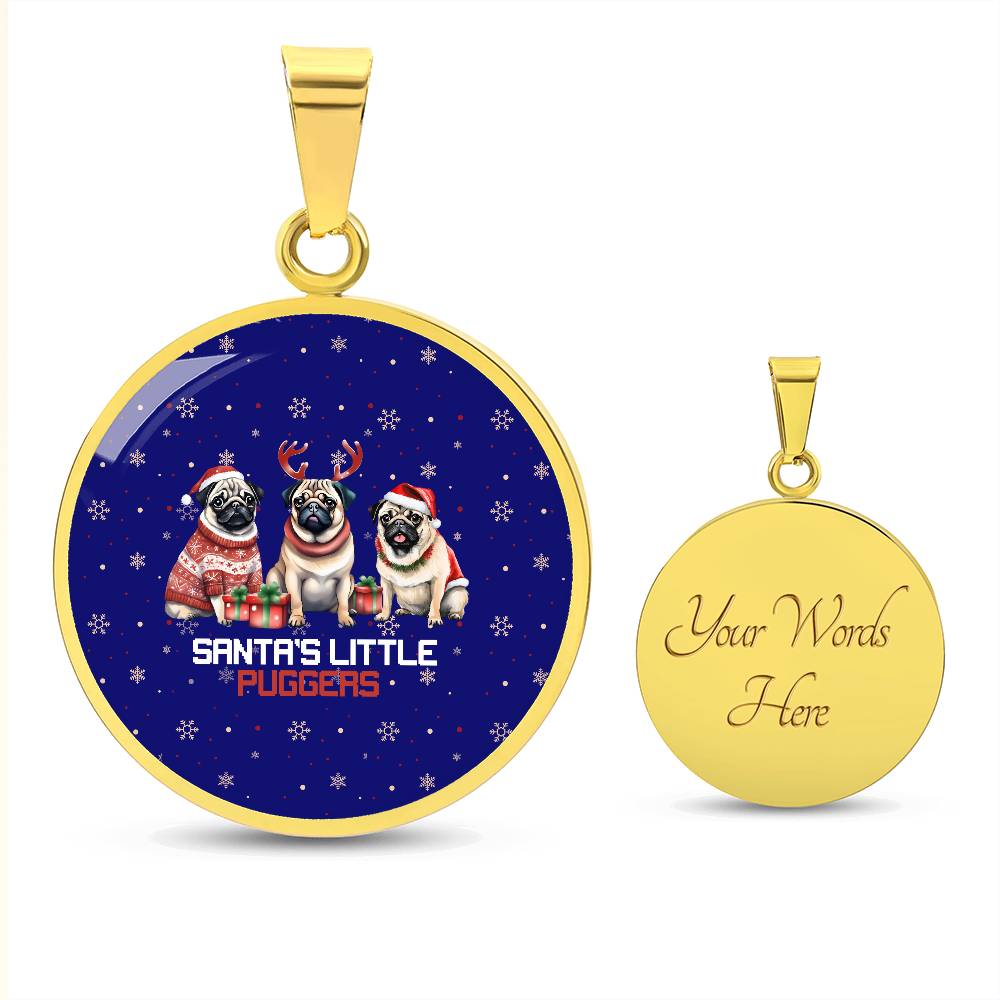 Santa's Little Puggers Graphic Necklace - Real Rad Boutique