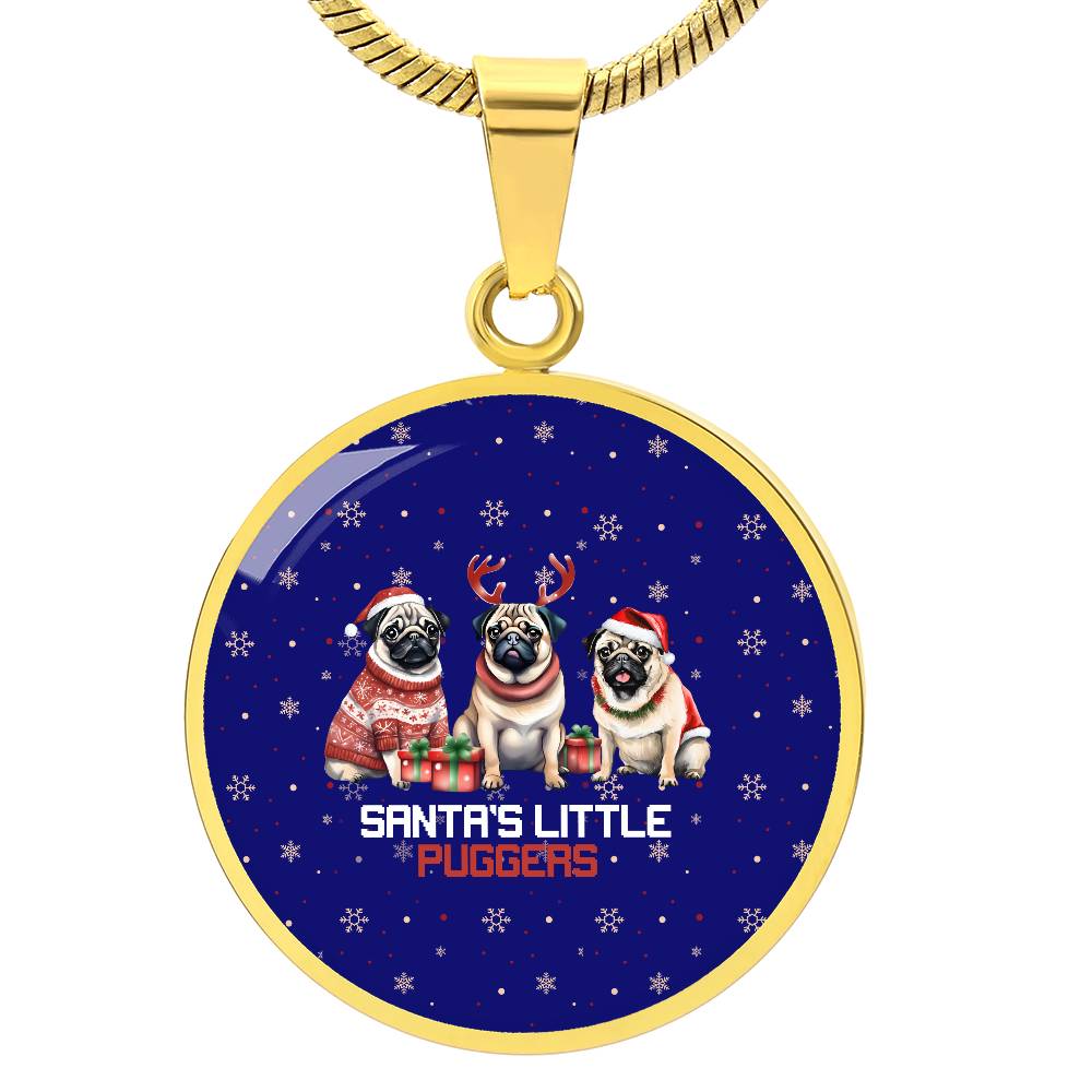 Santa's Little Puggers Graphic Necklace - Real Rad Boutique