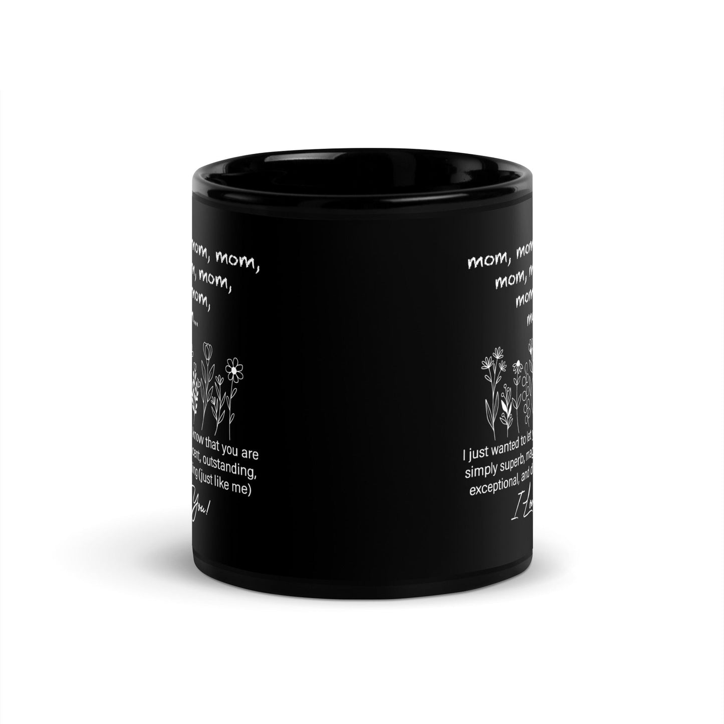 Simply Superb Mom - Black Glossy Mug - Real Rad Boutique