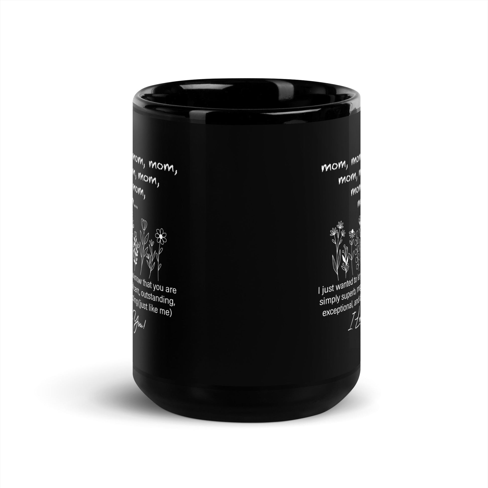 Simply Superb Mom - Black Glossy Mug - Real Rad Boutique