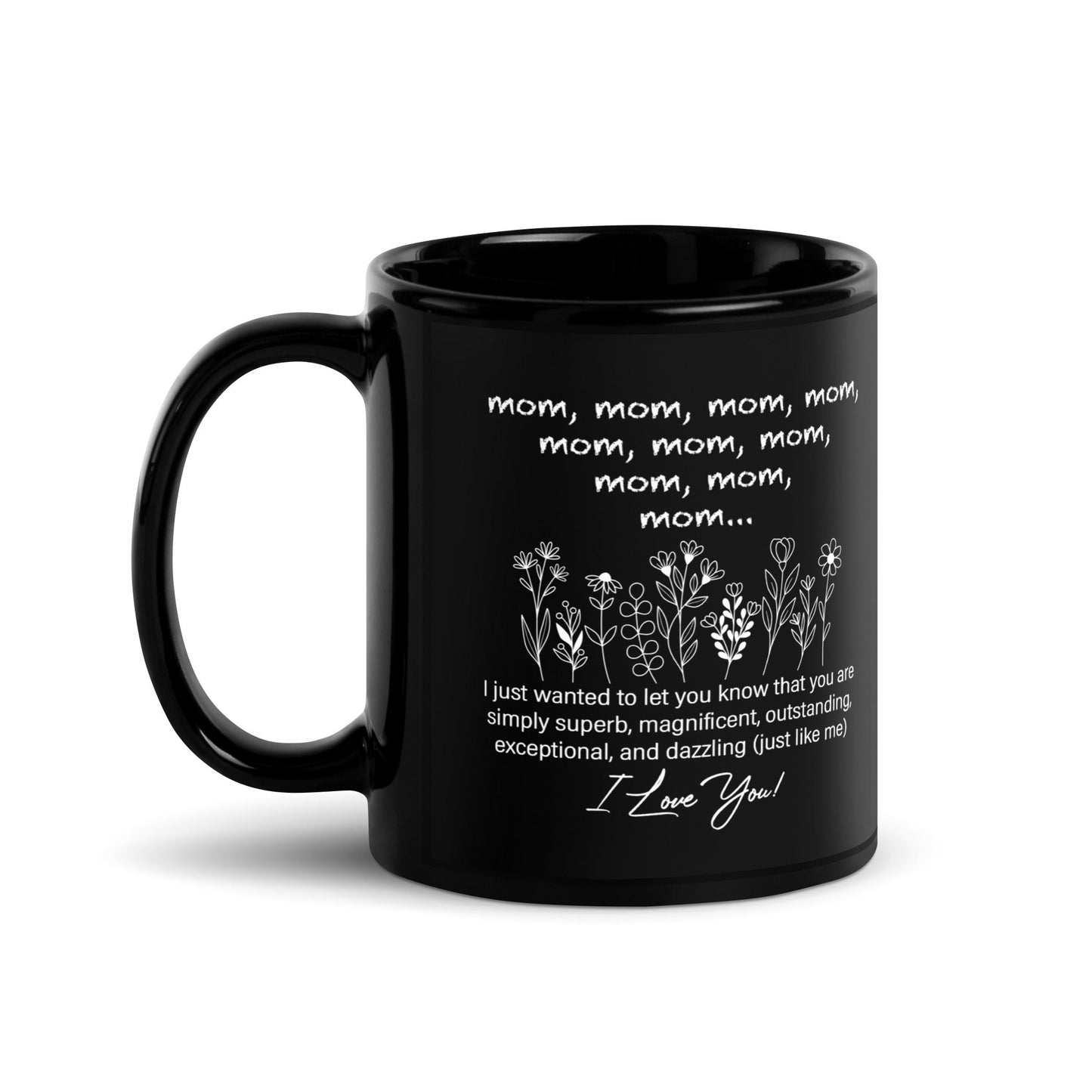 Simply Superb Mom - Black Glossy Mug - Real Rad Boutique