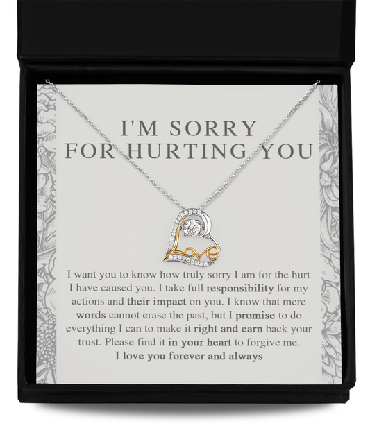 Sincere Apology Message - Love Dancing Necklace - Real Rad Boutique