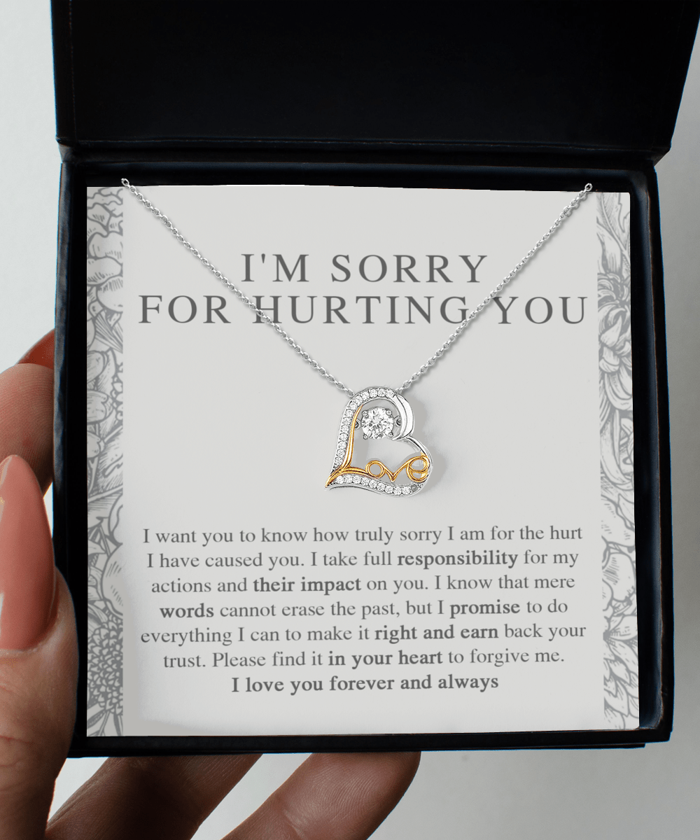 Sincere Apology Message - Love Dancing Necklace - Real Rad Boutique