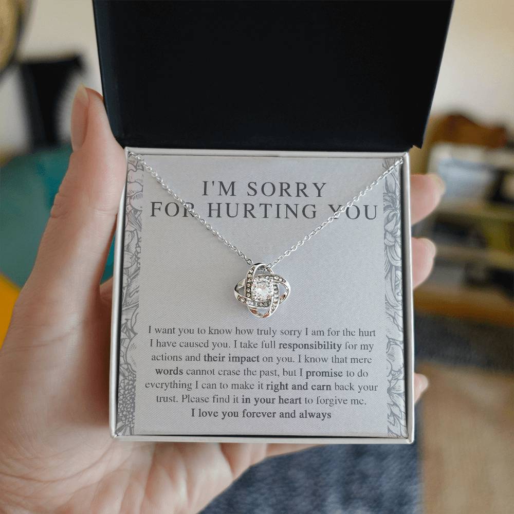 Sincere Apology Message - Love Knot Necklace - Real Rad Boutique