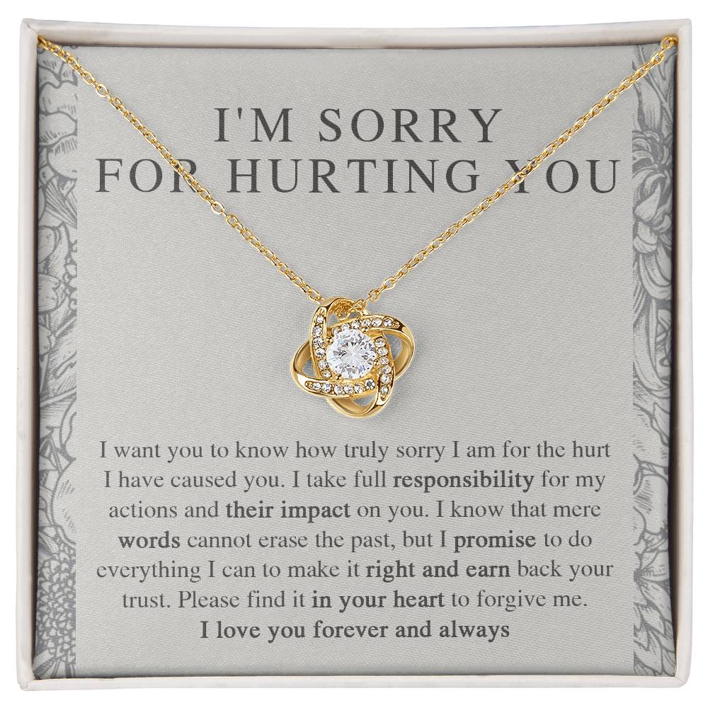 Sincere Apology Message - Love Knot Necklace - Real Rad Boutique