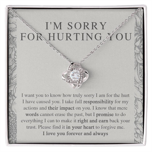 Sincere Apology Message - Love Knot Necklace - Real Rad Boutique