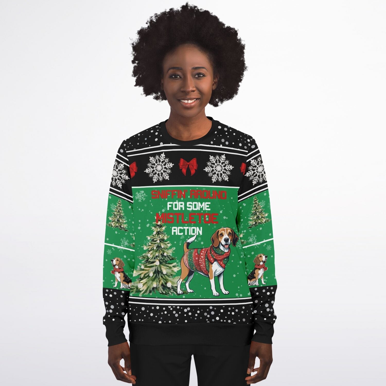 Sniffin’ Around for Some Mistletoe Action Christmas Sweater - Real Rad Boutique