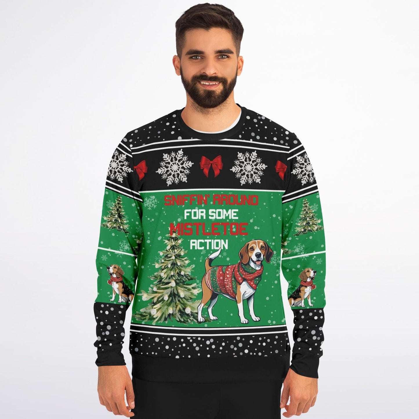 Sniffin’ Around for Some Mistletoe Action Christmas Sweater - Real Rad Boutique