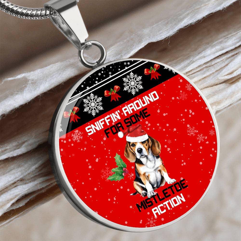 Sniffin' Around for Some Mistletoe Action Graphic Necklace - Real Rad Boutique