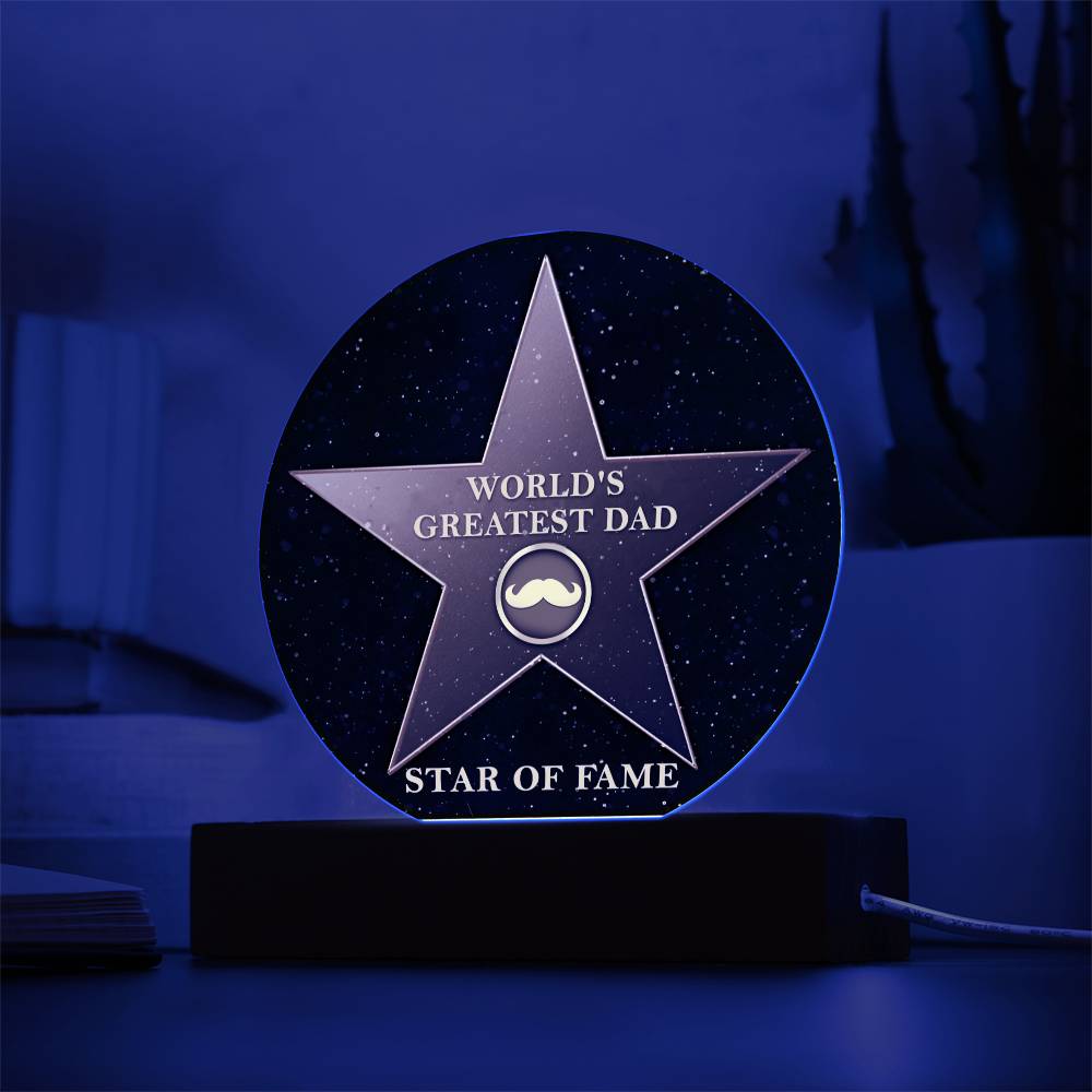 Star of Fame - Acrylic Circle Plaque - Real Rad Boutique