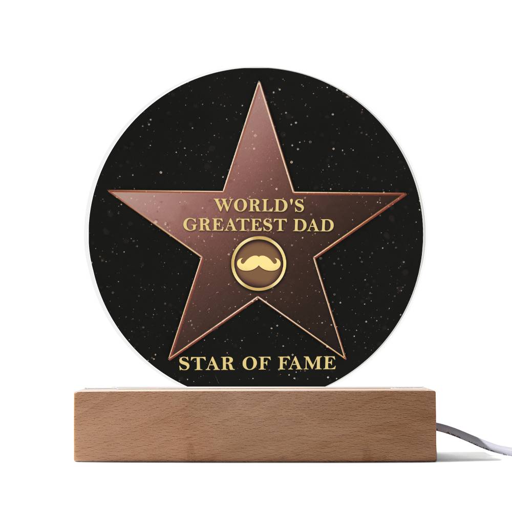 Star of Fame - Acrylic Circle Plaque - Real Rad Boutique