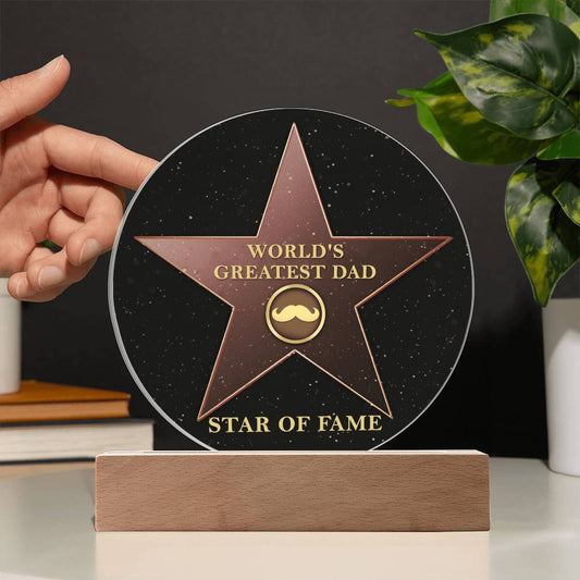 Star of Fame - Acrylic Circle Plaque - Real Rad Boutique