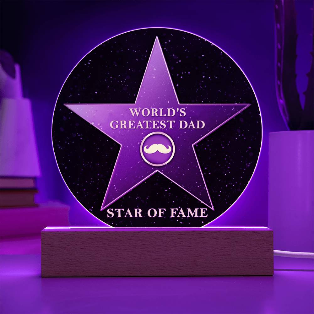 Star of Fame - Acrylic Circle Plaque - Real Rad Boutique