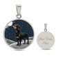 Starlit Dachshund Charm - Circle Pendant - Real Rad Boutique