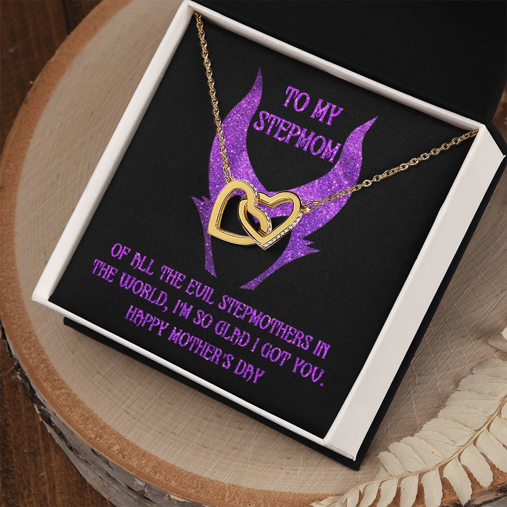 Stepmom, My Saving Grace - Interlocking Hearts Necklace - Real Rad Boutique