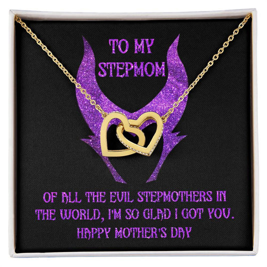 Stepmom, My Saving Grace - Interlocking Hearts Necklace - Real Rad Boutique