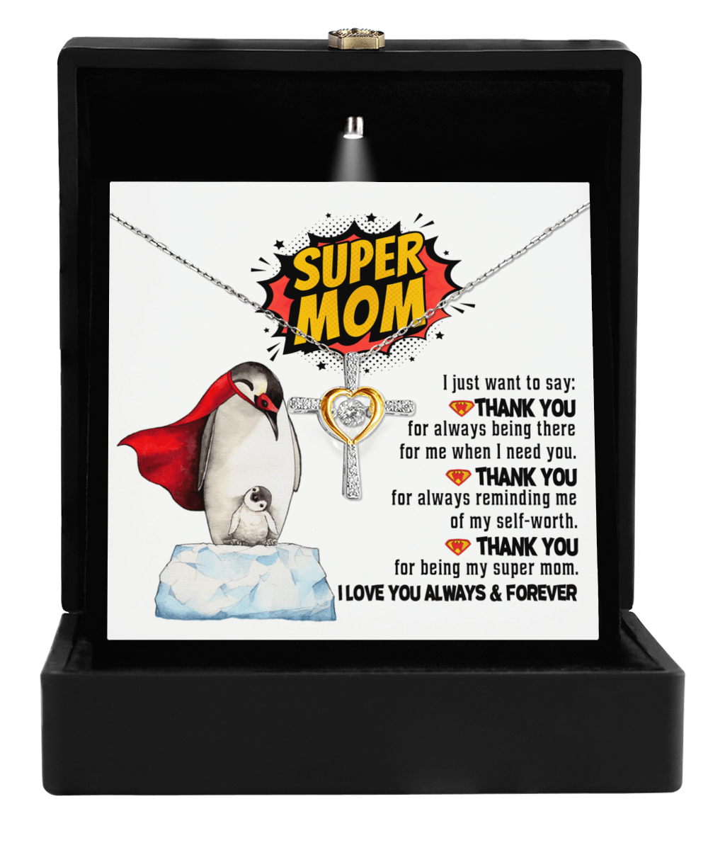 Super Love Mom - Love Cross Necklace - Real Rad Boutique