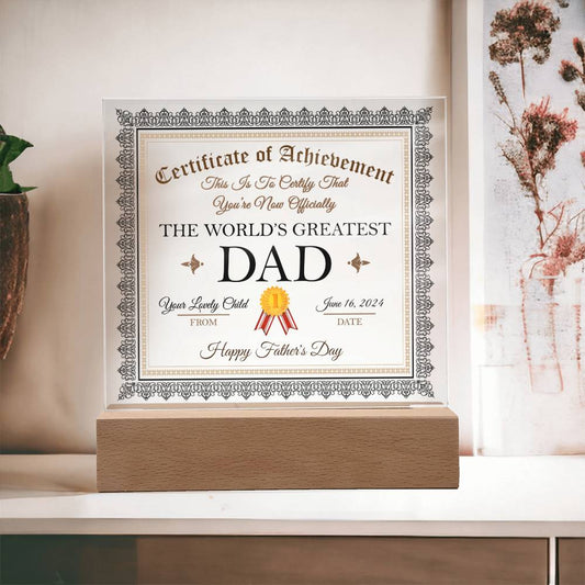 Supreme Dad Award - Acrylic Square Plaque - Real Rad Boutique