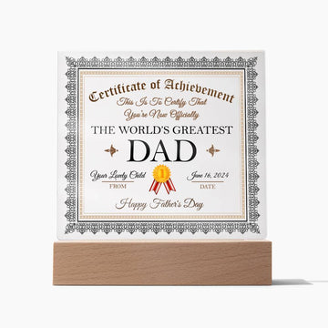 Supreme Dad Award - Acrylic Square Plaque - Real Rad Boutique