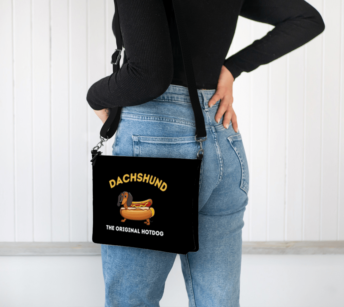 The Original Hotdog - Dachshund Vegan Leather Crossbody Purse - Real Rad Boutique