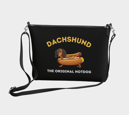 The Original Hotdog - Dachshund Vegan Leather Crossbody Purse - Real Rad Boutique