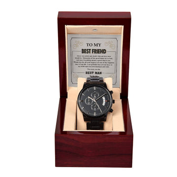 The Perfect Best Man - Black Chronograph Watch - Real Rad Boutique