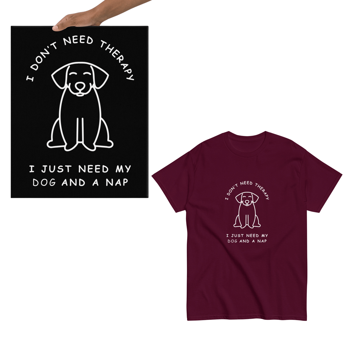 Therapy Dog T - Shirt and Canvas Bundle - Real Rad Boutique