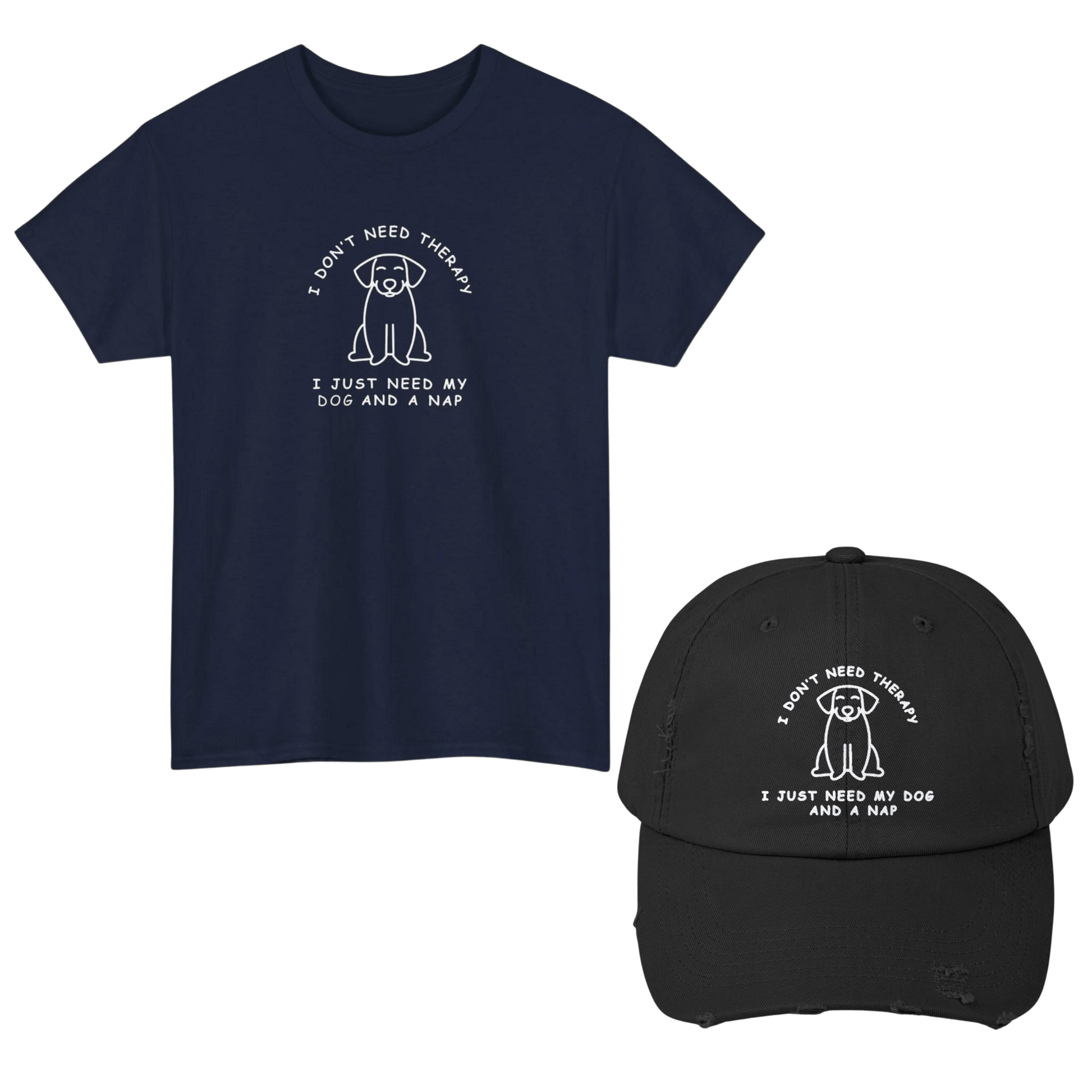 Therapy Dog T - Shirt and Cap Bundle - Real Rad Boutique