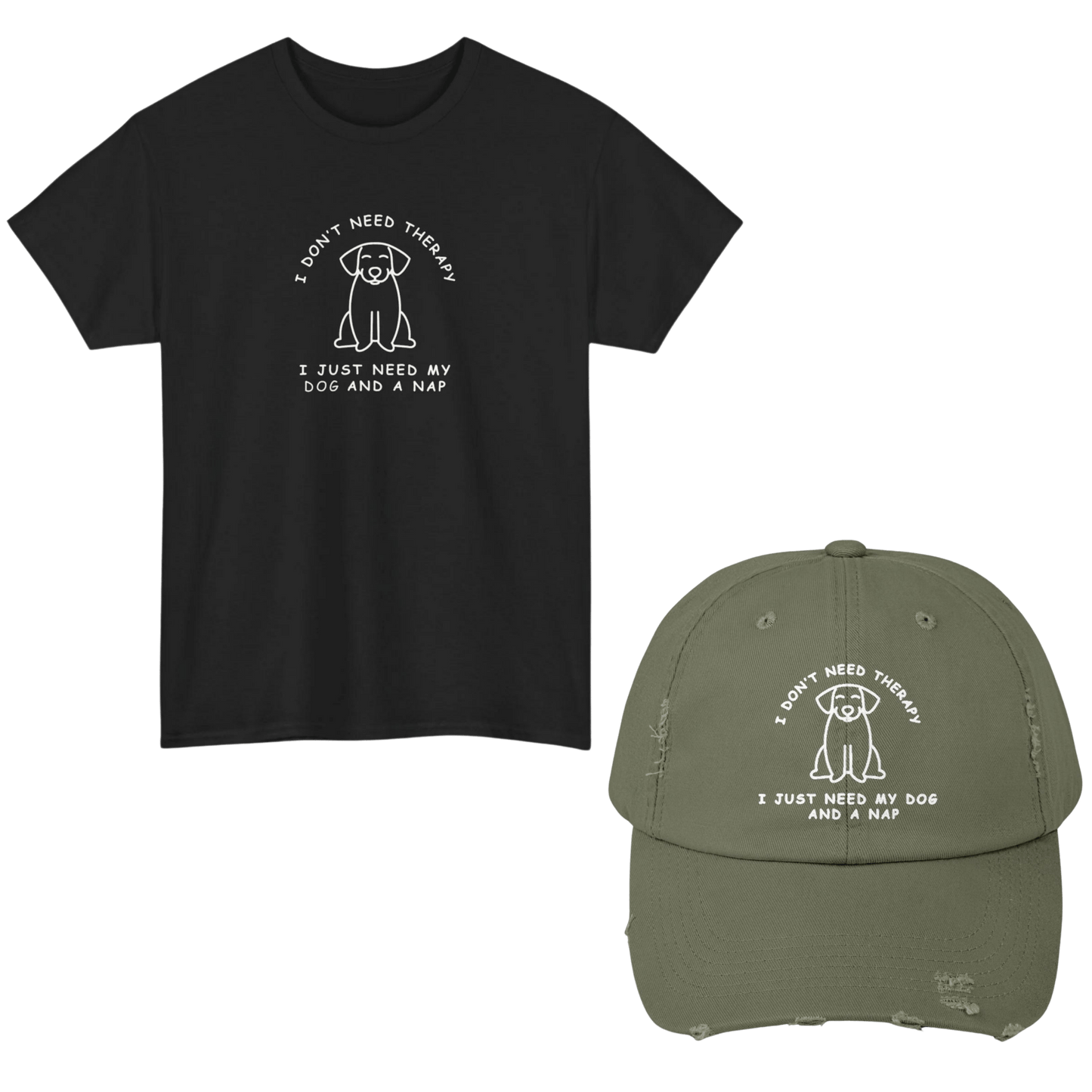 Therapy Dog T - Shirt and Cap Bundle - Real Rad Boutique