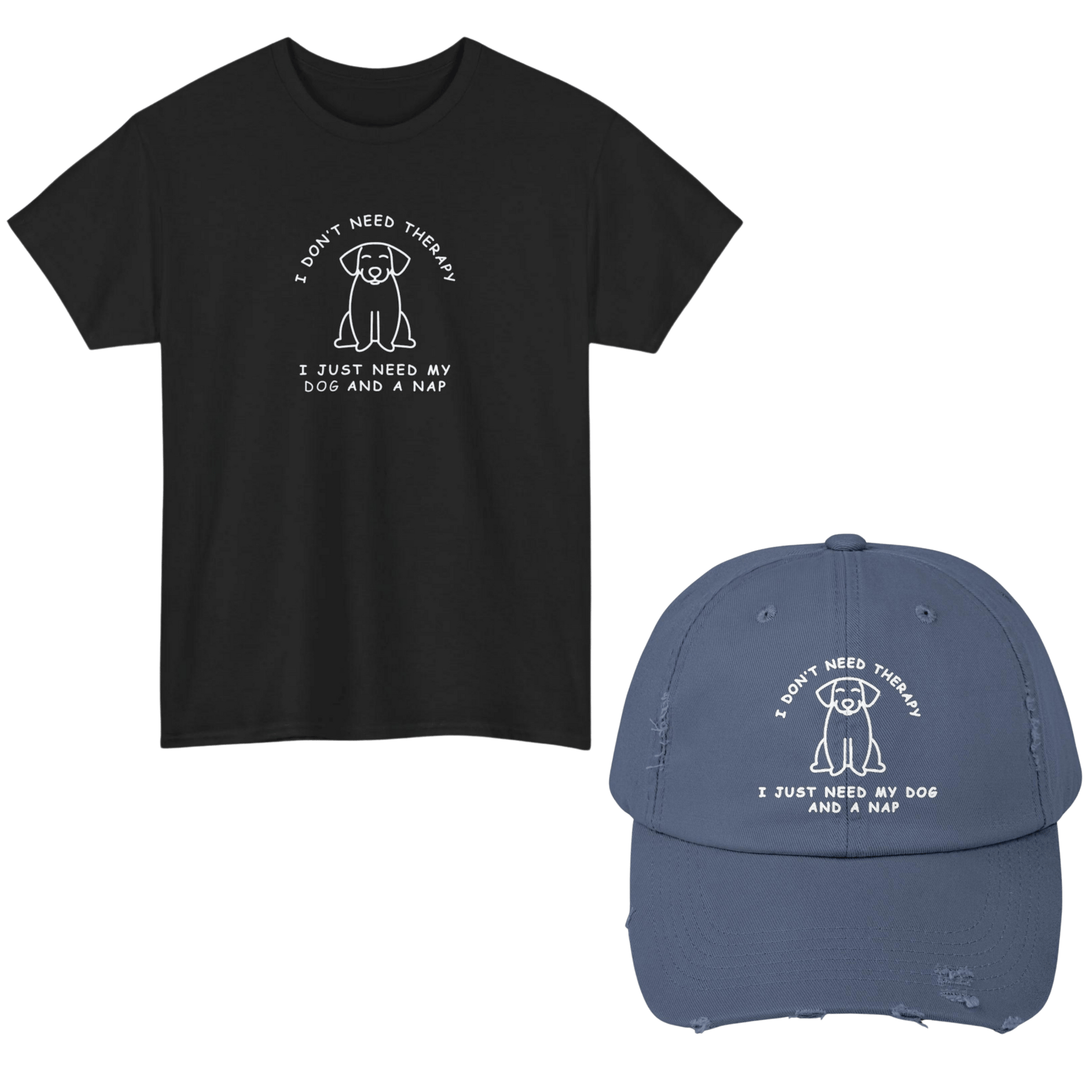 Therapy Dog T - Shirt and Cap Bundle - Real Rad Boutique