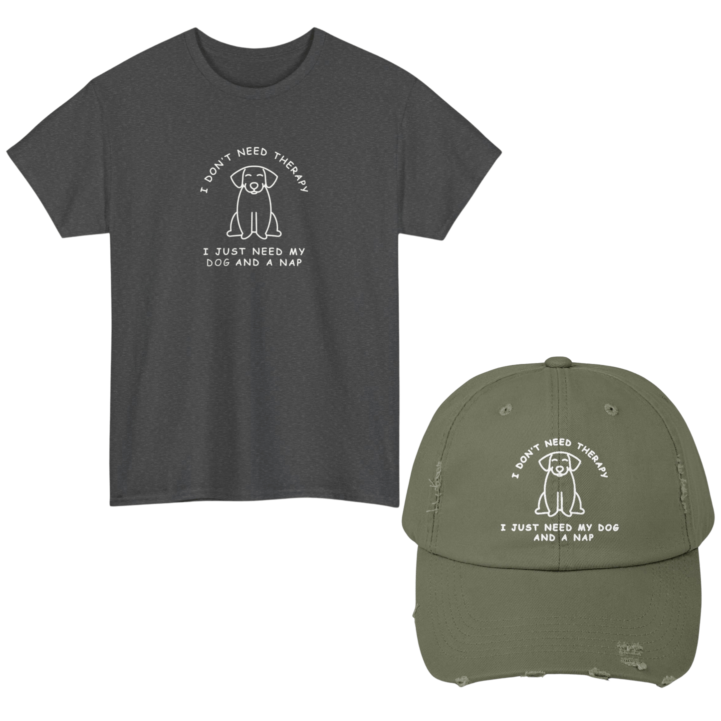 Therapy Dog T - Shirt and Cap Bundle - Real Rad Boutique