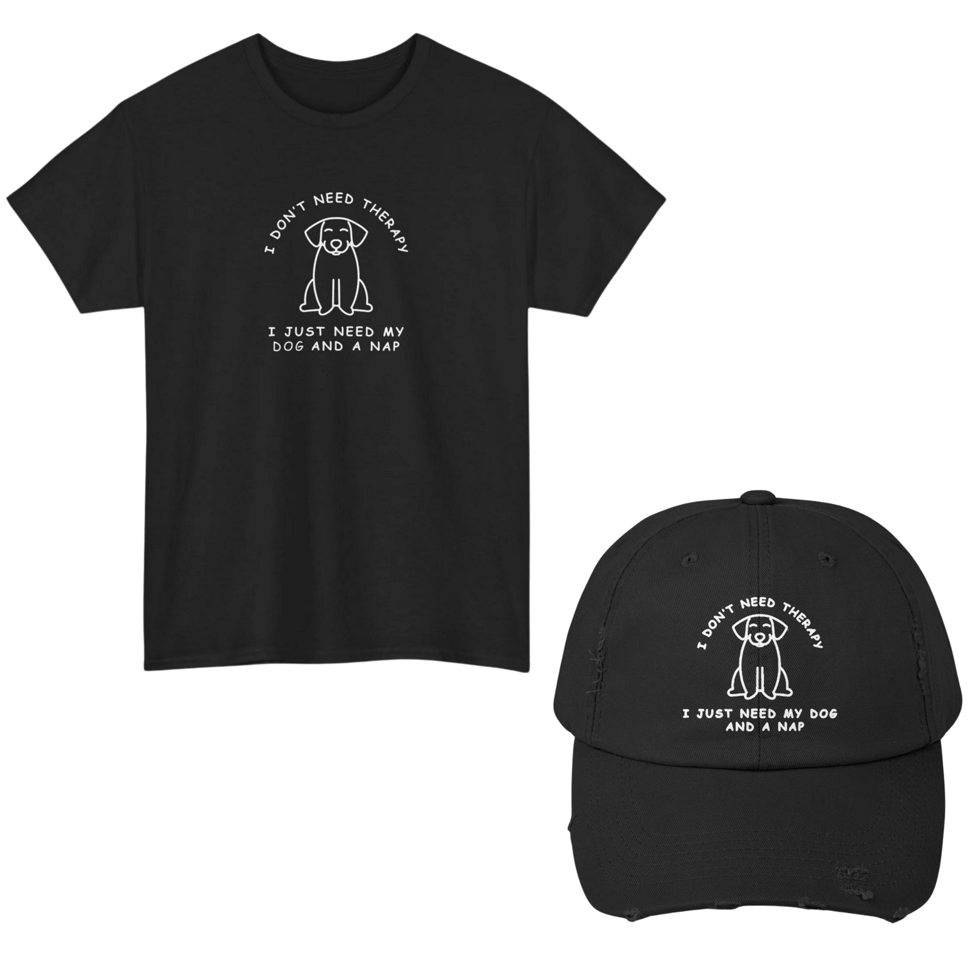 Therapy Dog T - Shirt and Cap Bundle - Real Rad Boutique