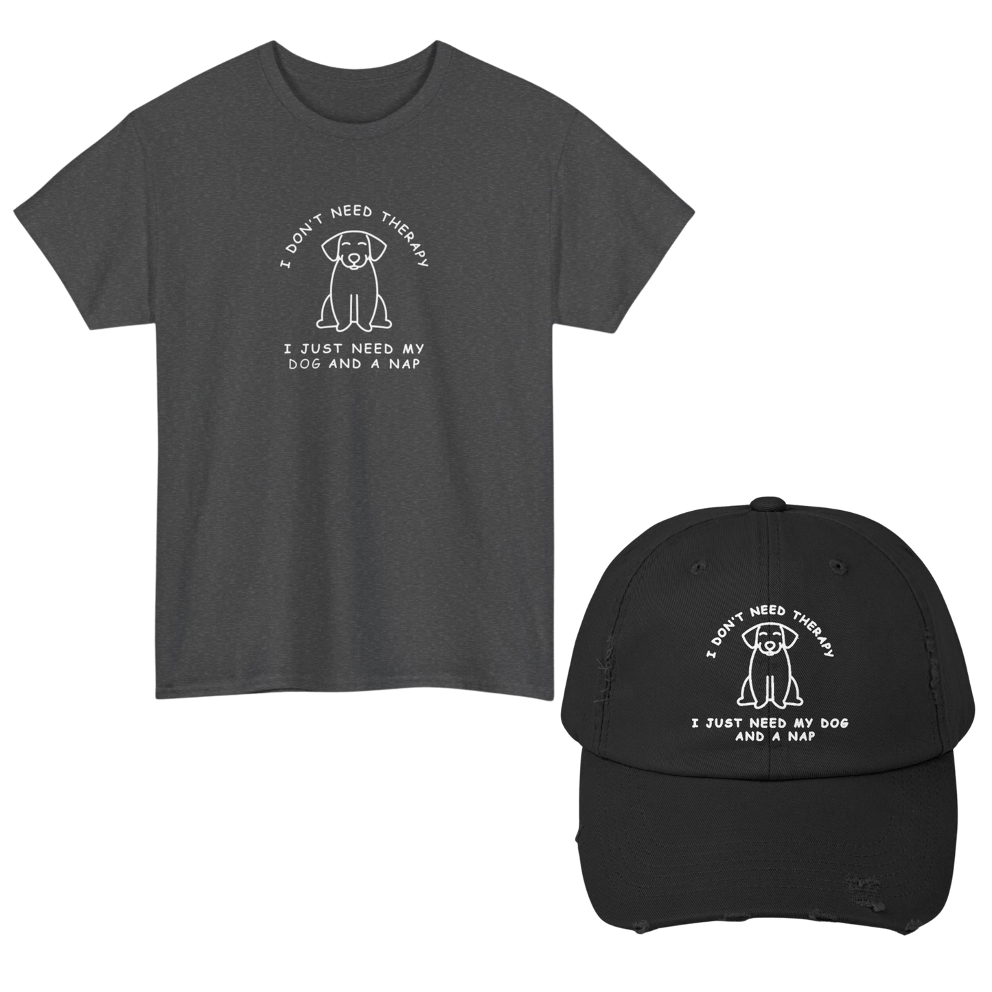 Therapy Dog T - Shirt and Cap Bundle - Real Rad Boutique