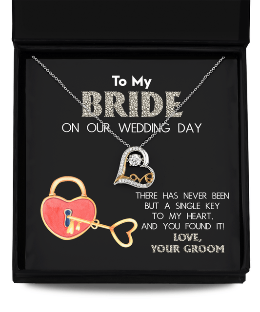 To My Bride on Our Wedding Day - Love Dancing Necklace - Real Rad Boutique