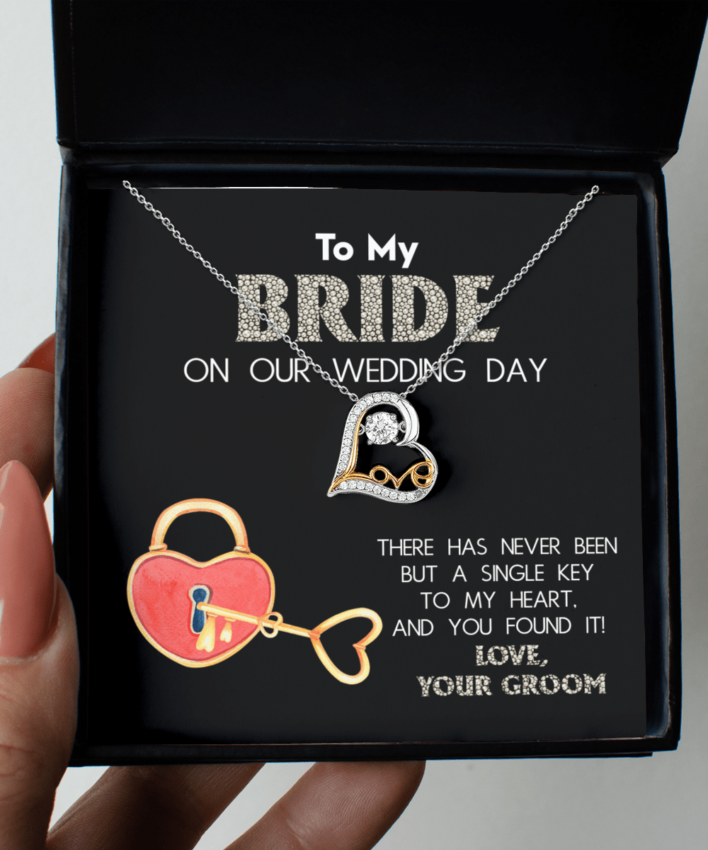 To My Bride on Our Wedding Day - Love Dancing Necklace - Real Rad Boutique