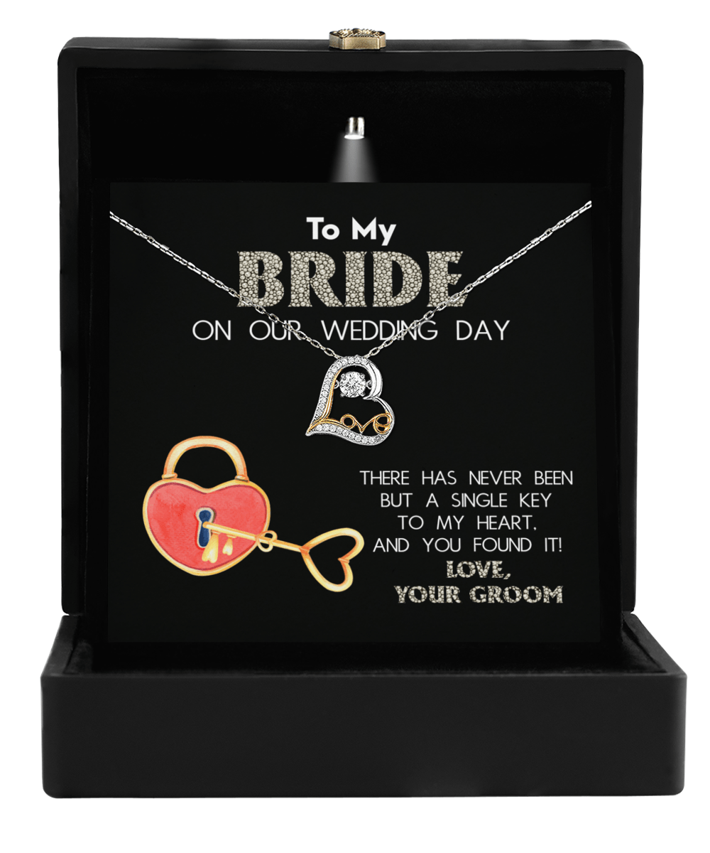 To My Bride on Our Wedding Day - Love Dancing Necklace - Real Rad Boutique