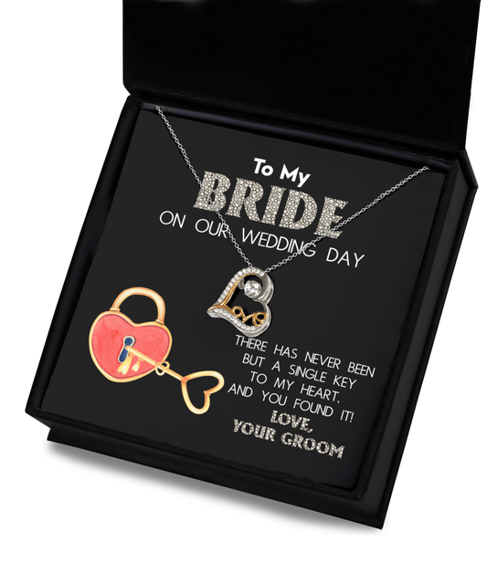 To My Bride on Our Wedding Day - Love Dancing Necklace - Real Rad Boutique