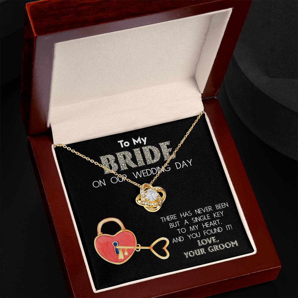 To My Bride on Our Wedding Day - Love Knot Necklace - Real Rad Boutique