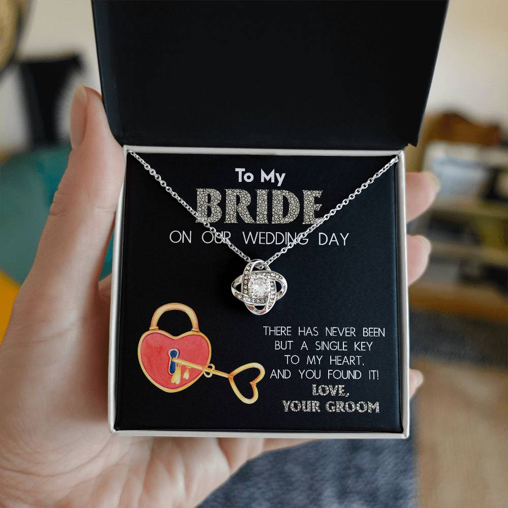 To My Bride on Our Wedding Day - Love Knot Necklace - Real Rad Boutique