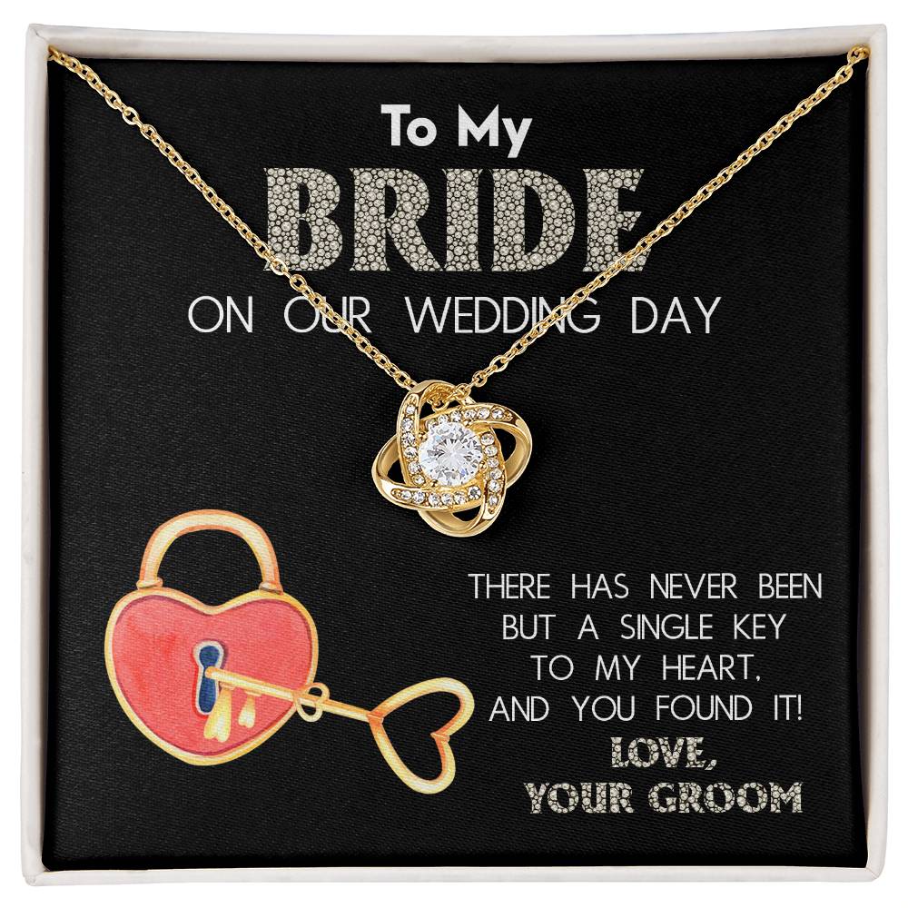 To My Bride on Our Wedding Day - Love Knot Necklace - Real Rad Boutique