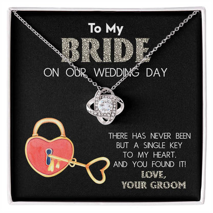 To My Bride on Our Wedding Day - Love Knot Necklace - Real Rad Boutique