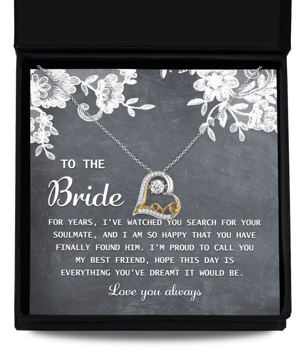 To the Bride: Best Friend's Blessing - Love Dancing Necklace - Real Rad Boutique