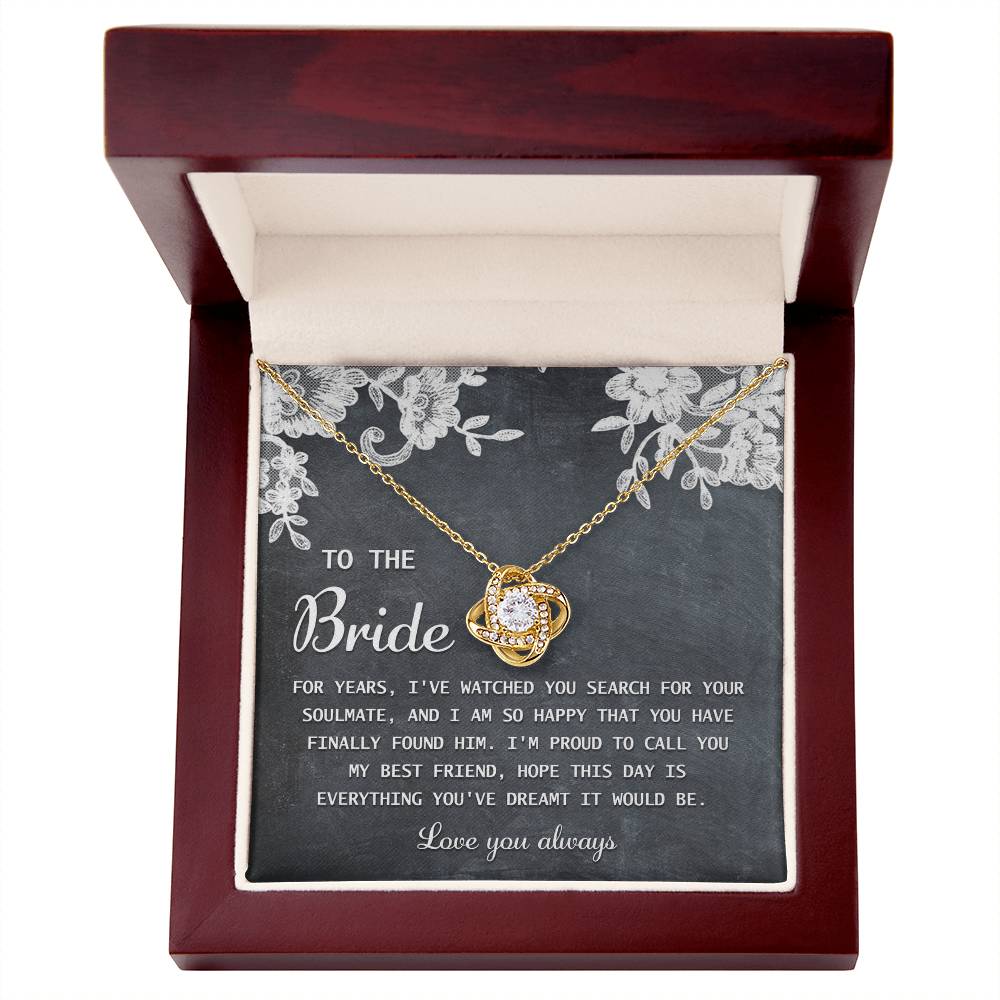 To the Bride: Best Friend's Blessing - Love Knot Necklace - Real Rad Boutique