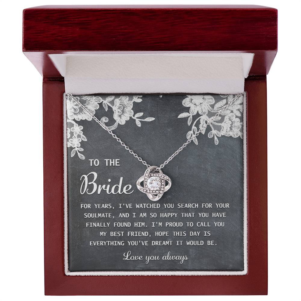 To the Bride: Best Friend's Blessing - Love Knot Necklace - Real Rad Boutique