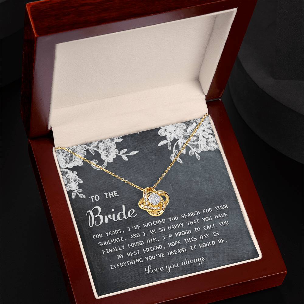 To the Bride: Best Friend's Blessing - Love Knot Necklace - Real Rad Boutique