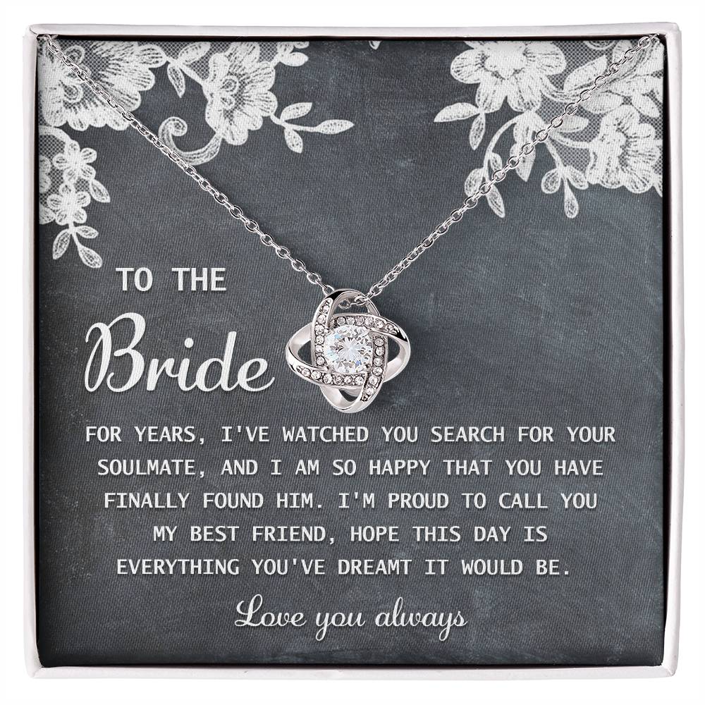 To the Bride: Best Friend's Blessing - Love Knot Necklace - Real Rad Boutique